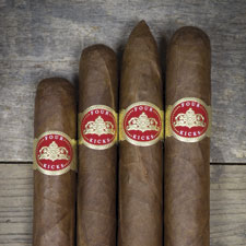 Four Kicks, rolled by Ernesto Perez-Carrillo, is blended from Nicaraguan binder, Nicaraguan filler and Ecuadoran Habano wrappers.